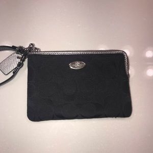 Little Black Coach Wristlet